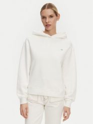 Tommy Hilfiger Bluza Contrast Flag WW0WW45979 Biały Regular Fit. Białe bluzy bez kaptura damskie Tommy Hilfiger, xxl, z bawełny. Za 309.99 zł.