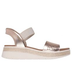 Damskie sandały na koturnie Skechers Bobs Sun Ray. Czerwone sandały damskie Skechers, bez wzorów, bez obcasa, na koturnie. Za 305.50 zł.