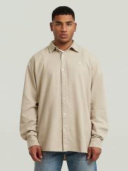 G-Star Koszula w kolorze beżowym rozmiar: XL. Brązowe koszule męskie G-Star, xl, bez wzorów, z bawełny, bez kołnierzyka, bez ramiączek. Za 158.95 zł.