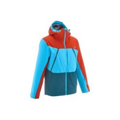 Kurtka narciarska freeride JKT Free 700 męska. Czerwone kurtki męskie WED'ZE, m, bez wzorów, z materiału, bez kaptura. W wyprzedaży za 349.99 zł.