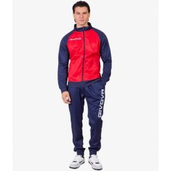 3082 Cuba Dres Rojo/Marino - komplet kurtka i spodnie. Czerwone kurtki treningowe męskie 30SEVEN, xs, bez wzorów, z dresówki, na fitness i siłownię. Za 191.99 zł.