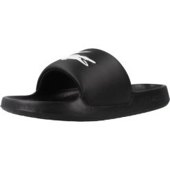 Klapki Lacoste Model Serve Slide 1.0 Kolor Czarny. Czarne klapki i japonki męskie Lacoste, z materiału. Za 219.00 zł.