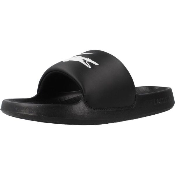 Klapki Lacoste Model Serve Slide 1.0 Kolor Czarny. Czarne klapki i japonki męskie Lacoste, z materiału. Za 219.00 zł.