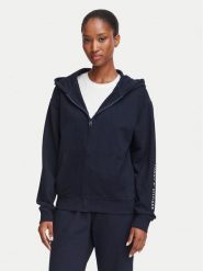 Tommy Hilfiger Bluza UW0UW06621 Granatowy Regular Fit. Niebieskie bluzy bez kaptura damskie Tommy Hilfiger, m, z bawełny. Za 329.99 zł.