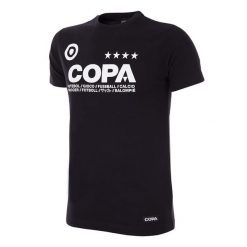 Koszulka dla dorosłych - COPA Básica - Preto. Czarne t-shirty sportowe męskie COPA FOOTBALL, m, bez ramiączek, do piłki nożnej. Za 190.76 zł.