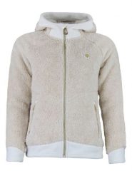 Peak Mountain Kurtka polarowa "Almi" w kolorze beżowym rozmiar: S. Brązowe kurtki damskie Peak Mountain, s, bez wzorów, z polaru, bez kaptura. Za 135.49 zł.