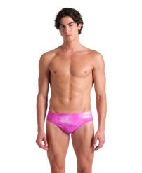 Kąpielówki Arena Swim Briefs Allover. Niebieskie kąpielówki męskie Arena, l, bez wzorów, z materiału, do pływania. Za 131.98 zł.