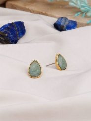 L'Atelier de Gaia Pozłacane kolczyki-wkrętki z amazonitami rozmiar: onesize. Zielone kolczyki damskie L'Atelier de Gaia, pozłacane. Za 68.95 zł.