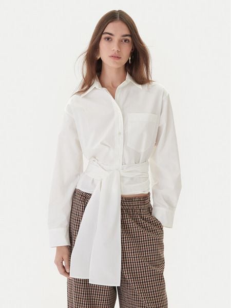 Weekend Max Mara Koszula Fresco 2525116072 Biały Regular Fit. Białe koszule damskie Weekend Max Mara, bez wzorów, z bawełny, bez kołnierzyka, bez ramiączek. Za 649.99 zł.