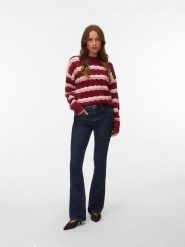 Vero Moda Sweter w kolorze bordowo-jasnoróżowym rozmiar: S. Czerwone swetry klasyczne damskie Vero Moda, s, bez kołnierzyka. Za 114.95 zł.