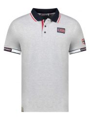 Geographical Norway Koszulka polo "Kauge" w kolorze szarym rozmiar: M. Szare koszulki polo męskie Geographical Norway, m, bez wzorów, z bawełny, bez ramiączek. Za 88.02 zł.
