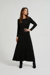 Elegancka sukienka maxi czarna. Czarne sukienki damskie MOODO, m, bez wzorów, z elastanu, eleganckie, bez kołnierzyka, bez ramiączek, maxi. W wyprzedaży za 59.99 zł.