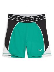 Puma Szorty sportowe "Train Strong 5`" w kolorze biało-zielono-czarnym rozmiar: XS. Białe spodenki sportowe damskie Puma, xs, z materiału, outdoorowe. Za 48.28 zł.