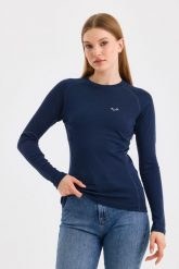 Alize - damska koszulka termoaktywna 100% merino (195 g/m²). Niebieskie bielizna termoaktywna damska WOOLONA, m, bez wzorów, z materiału. Za 297.00 zł.