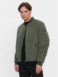 Calvin Klein Kurtka bomber Signature K10K111880 Zielony Regular Fit. Zielone kurtki męskie CALVIN KLEIN, m, bez wzorów, z syntetyku, bez kaptura. Za 759.99 zł.