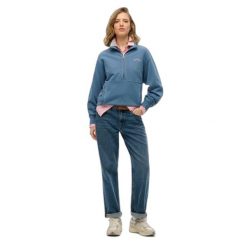 Damska bluza zapinana na zamek Superdry Essential. Niebieskie bluzy bez kaptura damskie Superdry. Za 296.85 zł.