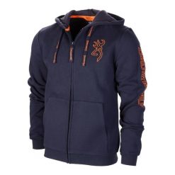 Bluza z kapturem i zamkiem błyskawicznym Browning Snapshot. Niebieskie bluzy z kapturem męskie Browning, m, z tkaniny. Za 357.50 zł.