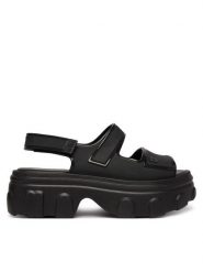 Melissa Sandały Melissa Ella Move Ad 36150 Czarny. Czarne sandały damskie Melissa, bez wzorów, z tworzywa sztucznego, bez obcasa, na koturnie. Za 578.99 zł.