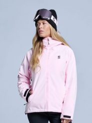 Kurtka narciarska damska - Arctic - Ocieplana 2L - Powder Rose. Czerwone kurtki narciarskie i snowboardowe damskie POEDERBAAS, l, bez wzorów, z materiału, z kapturem, narciarskie. Za 807.02 zł.