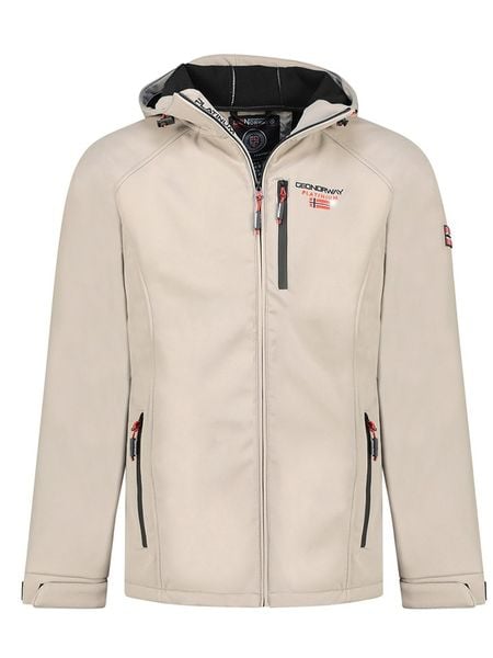Geographical Norway Kurtka softshellowa "Takito" w kolorze beżowym rozmiar: XXL. Brązowe kurtki outdoor męskie Geographical Norway, xxl, bez wzorów, bez kaptura. Za 169.67 zł.