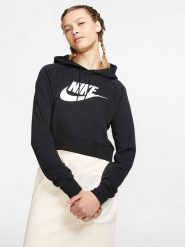 Nike Sportswear Bluza w kolorze czarnym rozmiar: L. Czarne bluzy z kapturem damskie Nike Sportswear, l. Za 149.31 zł.