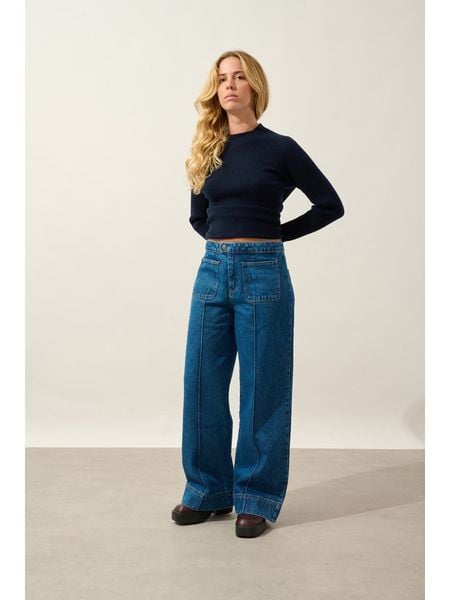 AUTHENTIC CASHMERE Kaszmirowy sweter "Assia" w kolorze granatowym rozmiar: L. Niebieskie swetry klasyczne damskie AUTHENTIC CASHMERE, l, z kaszmiru, bez kołnierzyka. Za 480.90 zł.