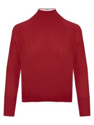 Malo Optimum Sweter w kolorze czerwonym rozmiar: L. Czerwone golfy damskie Malo Optimum, l, bez wzorów, z kaszmiru, bez ramiączek. Za 295.99 zł.