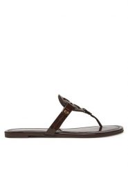 Tory Burch Japonki 11743 Brązowy. Brązowe klapki damskie Tory Burch, bez wzorów, ze skóry, bez obcasa. Za 889.99 zł.