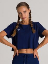Arena Koszulka "Corinne Team" w kolorze granatowym rozmiar: M. Niebieskie topy sportowe damskie Arena, m, bez wzorów, z bawełny, bez ramiączek. Za 92.86 zł.