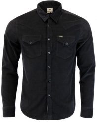 LEE MĘSKA KOSZULA WESTERN SHIRT BLACK L643MR01. Czarne koszule męskie Lee, l, bez wzorów, bez kołnierzyka, bez ramiączek. Za 239.99 zł.