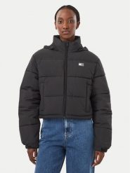 Tommy Jeans Kurtka zimowa Flag Ess DW0DW21620 Czarny Regular Fit. Czarne kurtki damskie Tommy Jeans, na zimę, xxs, bez wzorów, z jeansu, bez kaptura. Za 849.99 zł.