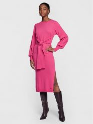 Ted Baker Sukienka dzianinowa Essya 266256 Różowy Regular Fit. Czerwone sukienki damskie Ted Baker, bez wzorów, z dzianiny, bez kołnierzyka, bez ramiączek. Za 989.99 zł.
