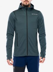 Bluza polarowa męska Ortovox Fleece Light Hoody. Zielone bluzy z kapturem męskie ORTOVOX, m, z materiału. Za 918.49 zł.