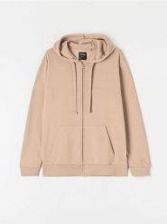 Bluza z kapturem - beżowy. Brązowe bluzy z kapturem męskie Sinsay, l. W wyprzedaży za 27.99 zł.
