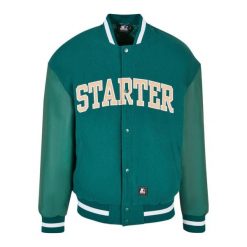 Kurtka Starter Team. Zielone kurtki treningowe męskie Starter, l, bez wzorów, z materiału. Za 566.90 zł.