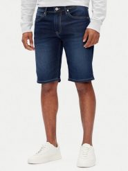 Pepe Jeans Szorty jeansowe PM801075 Granatowy Slim Fit. Niebieskie szorty męskie Pepe Jeans, bez wzorów, z bawełny. Za 219.99 zł.