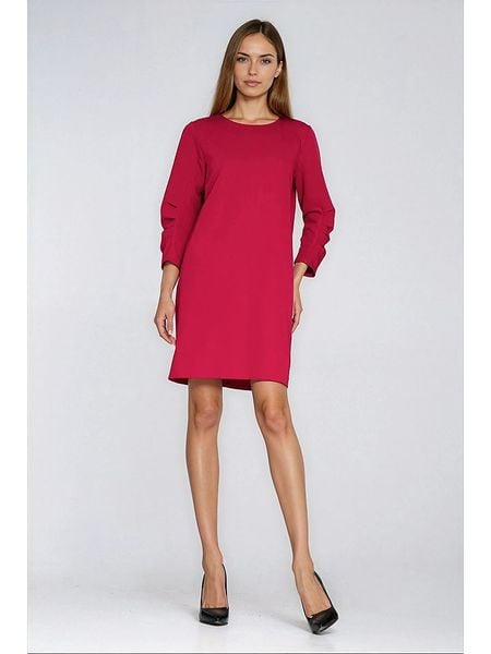 Nife Sukienka w kolorze czerwonym rozmiar: 40. Czerwone sukienki damskie Nife, bez wzorów, bez kołnierzyka, bez ramiączek, mini. Za 159.59 zł.