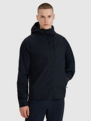 4F Kurtka softshell wiatroodporna membrana 10000 męska - czarna 3XL. Czarne kurtki męskie 4f, l, bez wzorów, z dzianiny, z kapturem. W wyprzedaży za 299.99 zł.