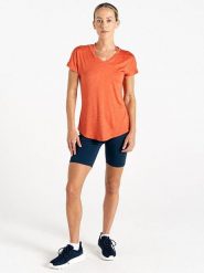 Dare 2b Koszulka sportowa "Vigilant Tee" w kolorze pomarańczowym rozmiar: 50. Pomarańczowe bluzki sportowe damskie Dare 2b, bez wzorów, z materiału, bez ramiączek. Za 52.30 zł.