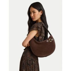 Torebka LAUREN RALPH LAUREN. Brązowe torebki klasyczne damskie Lauren Ralph Lauren, bez wzorów, bez dodatków. Za 1,799.00 zł.