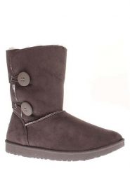 ISLAND BOOT Botki zimowe "Elisa" w kolorze antracytowym rozmiar: 39. Czarne botki damskie Island Boot, na zimę, z materiału, bez obcasa, bez zapięcia. Za 127.35 zł.
