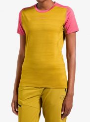 Koszulka szybkoschnąca damska La Sportiva Sunfire T-Shirt. Żółte t-shirty damskie La Sportiva, m, bez wzorów, z elastanu, bez kołnierzyka. Za 152.79 zł.