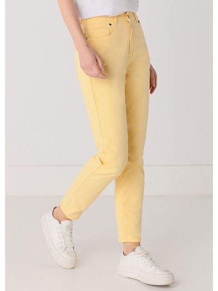 CIMARRON Spodnie w kolorze żółtym rozmiar: W30. Żółte spodnie materiałowe damskie CIMARRON, bez wzorów, z materiału, klasyczne, z podwyższonym stanem. Za 166.49 zł.