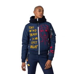 Kurtka narciarska Rossignol JCC damska W Yety Fleecy Bomber JKT granatowa. Niebieskie kurtki damskie Rossignol, s, bez wzorów, bez kaptura, narciarskie. W wyprzedaży za 2,704.35 zł.