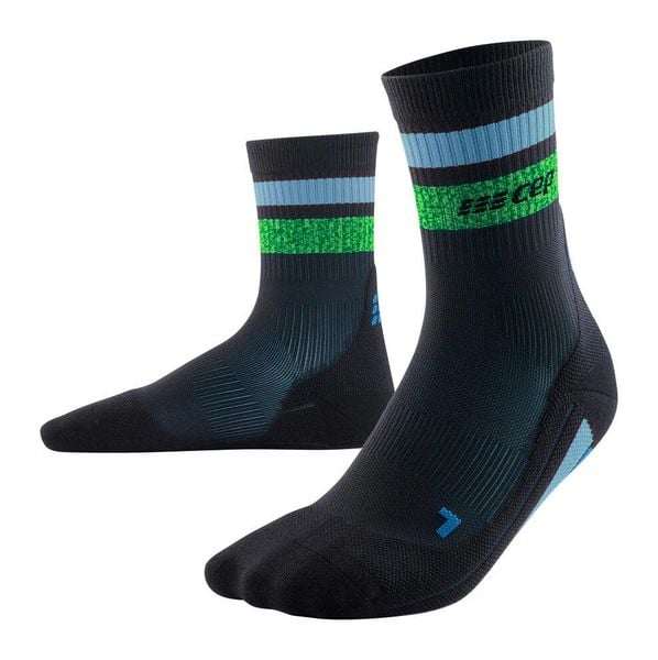 Skarpety kompresyjne damskie sportowe CEP Miami Vibes 80's krótkie. Czarne skarpetki damskie CEP, bez wzorów, z elastanu. Za 48.99 zł.