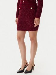 Guess Spódnica ołówkowa W5BD1X Z4090 Czerwony Slim Fit. Czerwone spódniczki damskie Guess, l, z aplikacjami, z syntetyku, ołówkowe. Za 369.99 zł.
