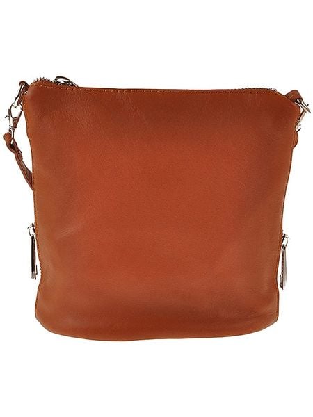 ORE10 Skórzana torebka "Ambly" w kolorze jasnobrązowym - 20 x 19 x 10 cm rozmiar: onesize. Brązowe torebki klasyczne damskie ORE10, bez wzorów, z materiału, bez dodatków. Za 130.99 zł.