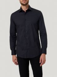 Pierre Cardin Koszula w kolorze czarnym rozmiar: 45. Niebieskie koszule męskie Pierre Cardin, bez wzorów, bez kołnierzyka, bez ramiączek. Za 124.95 zł.