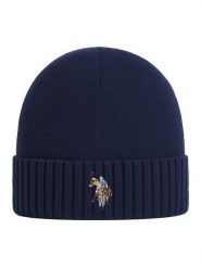 U.S. Polo Assn. Czapka w kolorze granatowym rozmiar: onesize. Niebieskie czapki męskie U.S. Polo Assn., bez wzorów, z kaszmiru, sportowe. Za 118.01 zł.