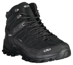 Buty trekkingowe CMP Rigel Waterproof. Czarne buty trekkingowe męskie CMP, ze skóry, bez zapięcia, trekkingowe. Za 479.99 zł.